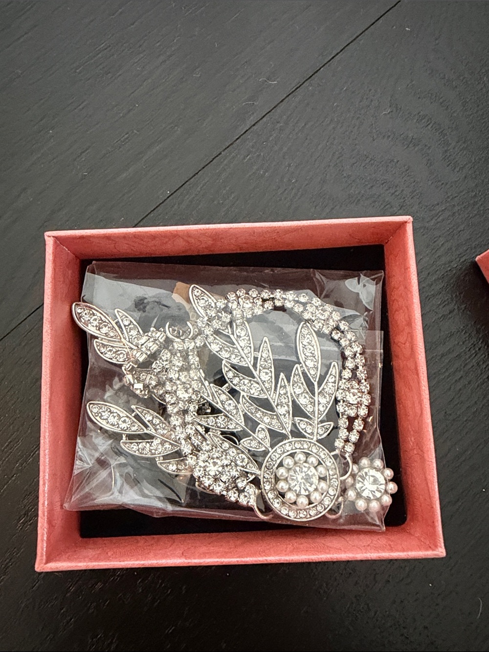 Crystal Leaf Statement Headband - Silver Sparkle Halloween